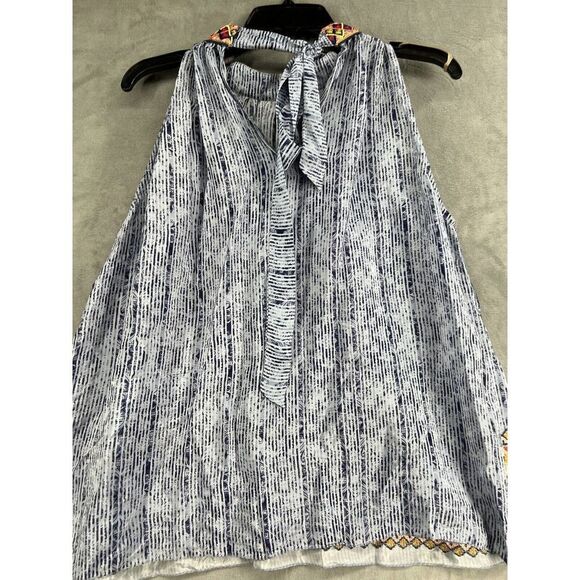 Anthropologie Bhanuni by Jyoti Jina Blue Halter Top Size Small - Picture 7 of 10